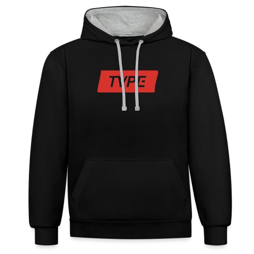 TAPE SHAPE RED - Contrast hoodie