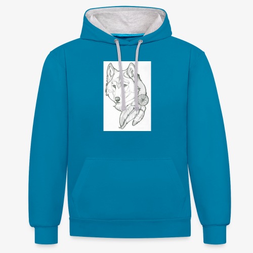 wolf - Contrast hoodie