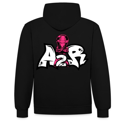 Logo A2R (Motard 2) - Sweat à capuche contrasté