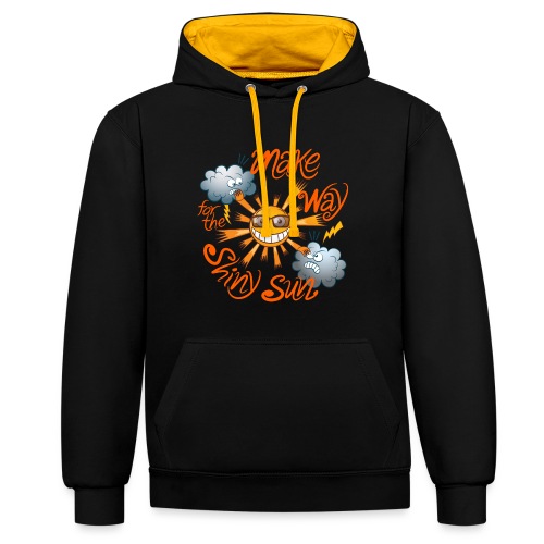 Make room for the radiant summer sun - Contrast hoodie