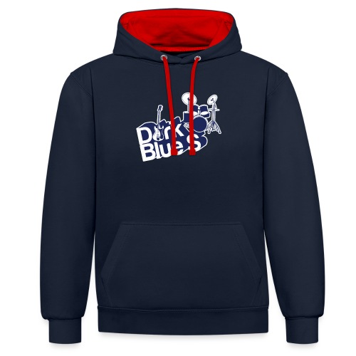 Dark Blue S logo - Contrast hoodie