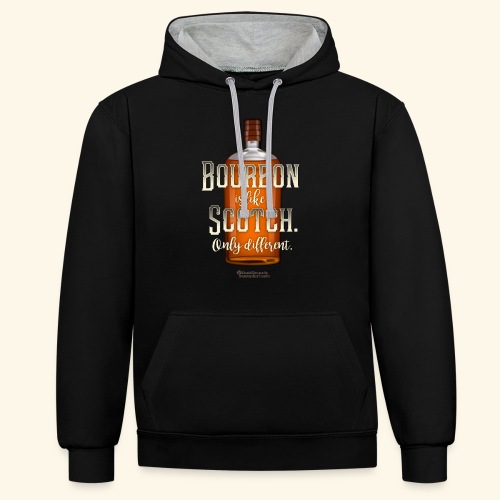 Bourbon Whiskey - Kontrast-Hoodie
