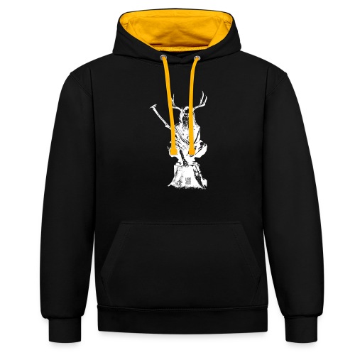 Leshy WhiteOnBlack - Contrast hoodie