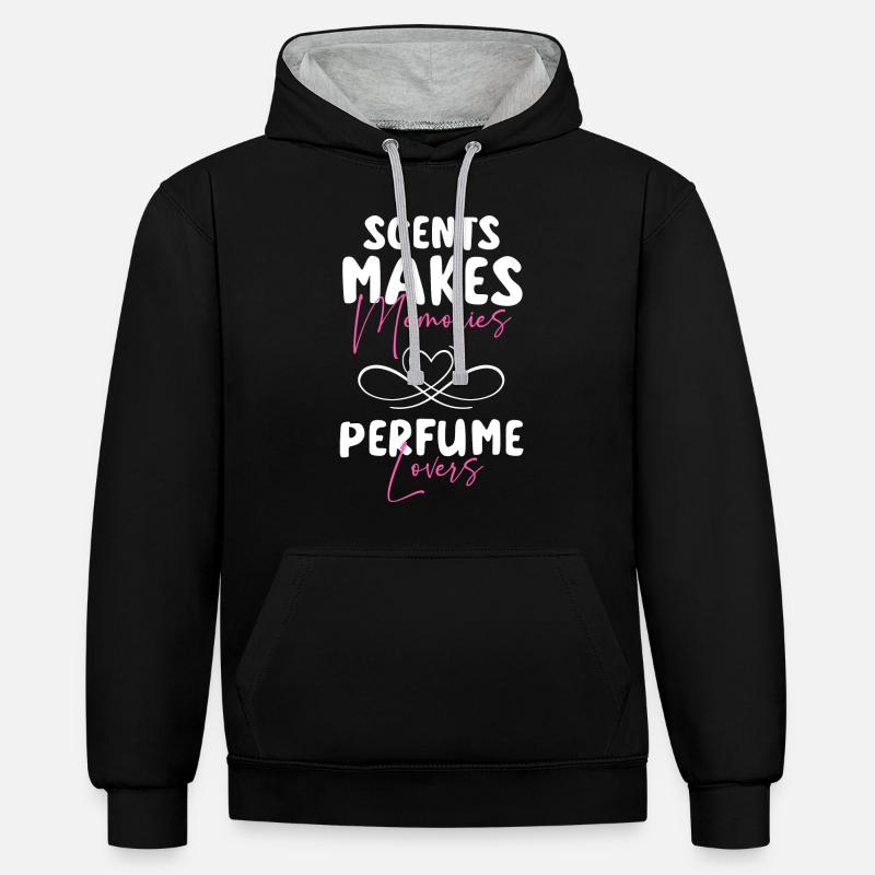 Parfum Parfumerie Flacon de parfum - Sweat à capuche contrasté - noir/gris chiné