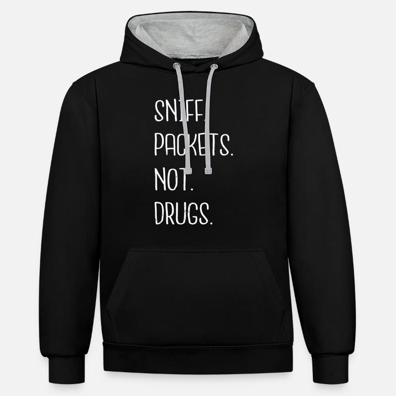 computer statement anonymous hacker - Contrast hoodie - black/heather grey