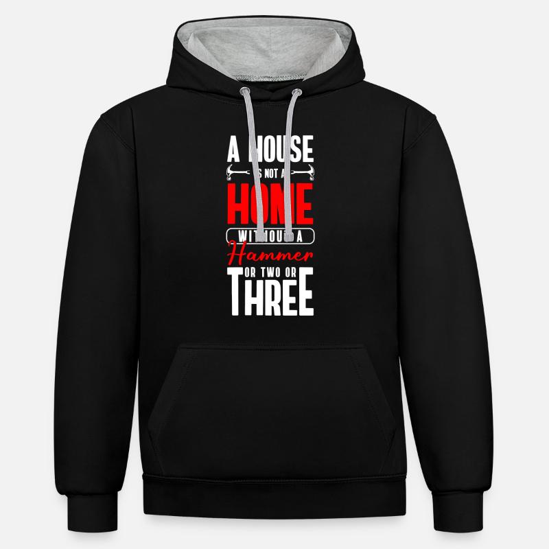 Tool Profession Construction Site - Contrast hoodie - black/heather grey