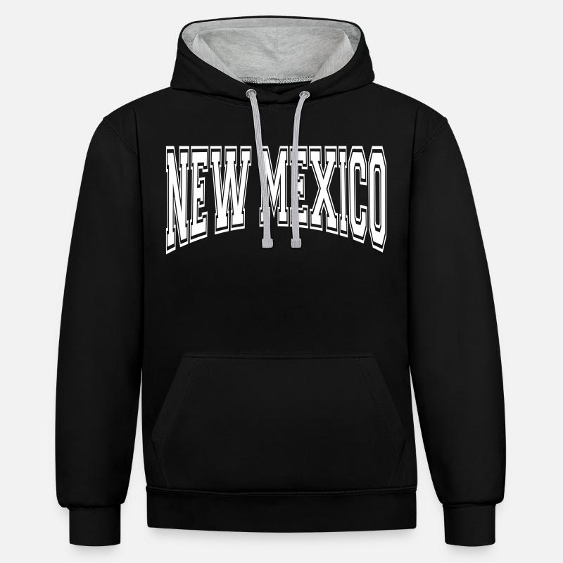 Nouveau-Mexique - Sweat à capuche contrasté - noir/gris chiné