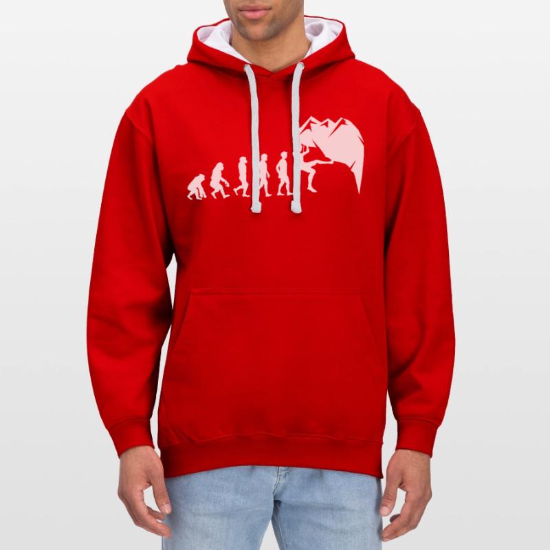 Klettern Boulder Wall Climber Evolution Kontrast-Hoodie