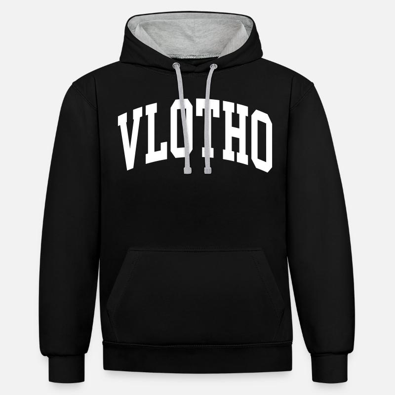 Vlotho - Sweat à capuche contrasté - noir/gris chiné