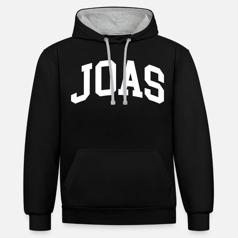 Jacobs - Sweat à capuche contrasté - noir/gris chiné