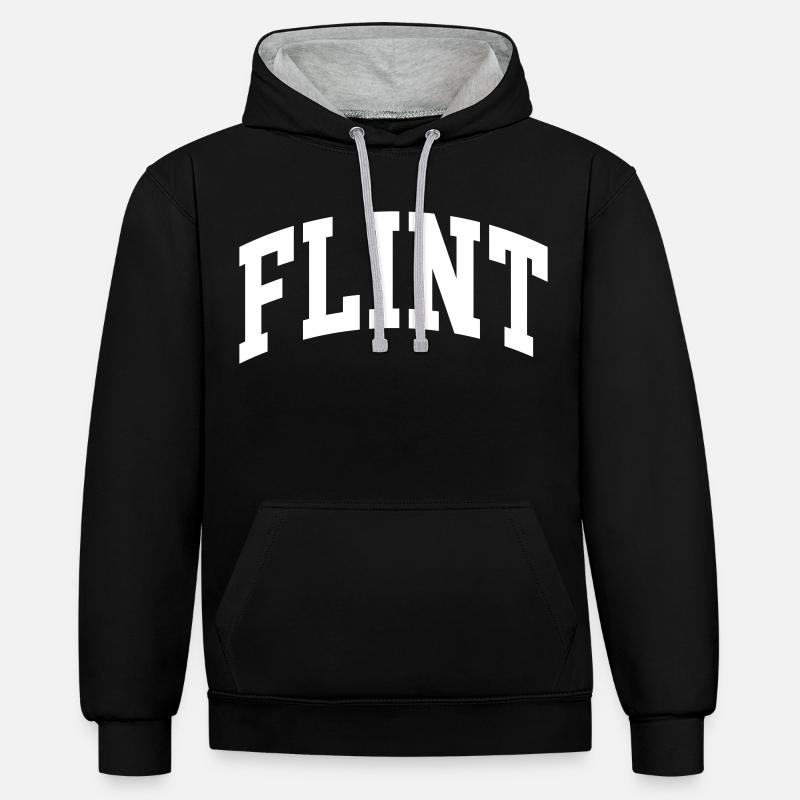 Silex - Sweat à capuche contrasté - noir/gris chiné