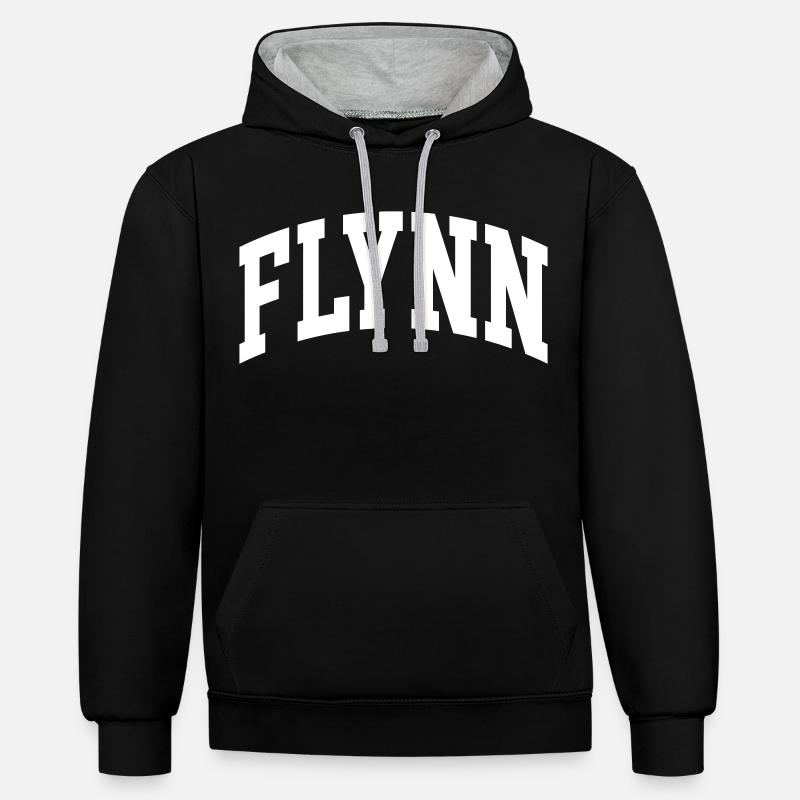 Flynn - Sweat à capuche contrasté - noir/gris chiné