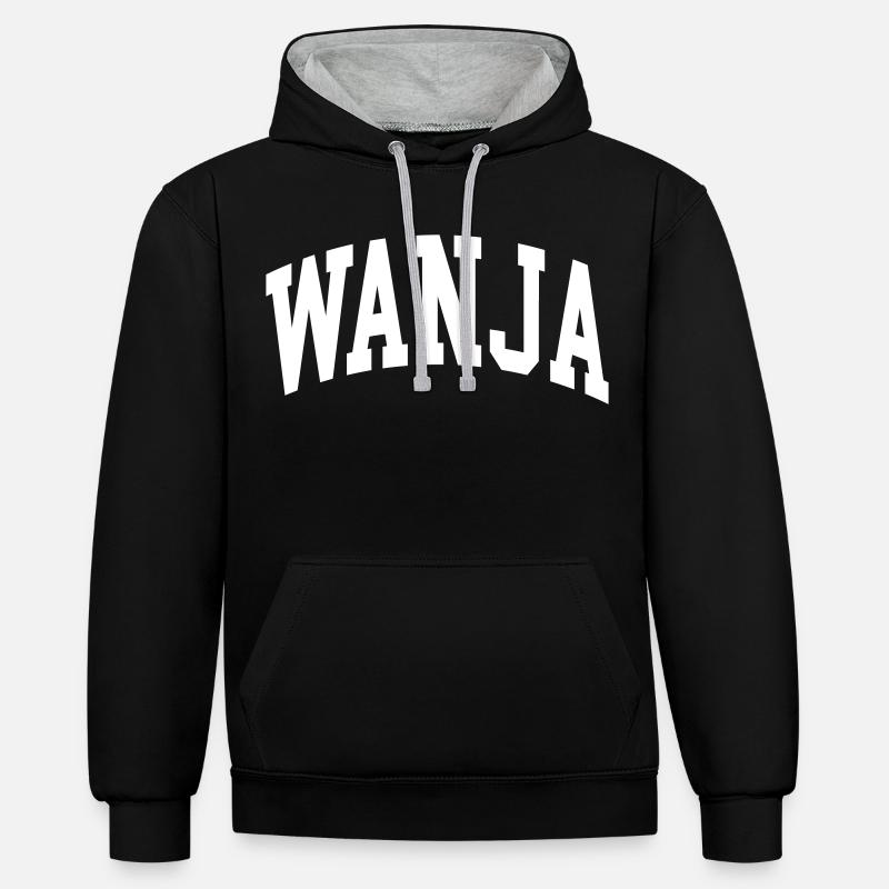 Vanya - Sweat à capuche contrasté - noir/gris chiné
