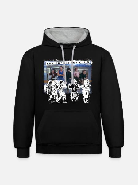 The Breakfast Club Tanzszene Tanzen - Kontrast-Hoodie - Schwarz/Grau meliert