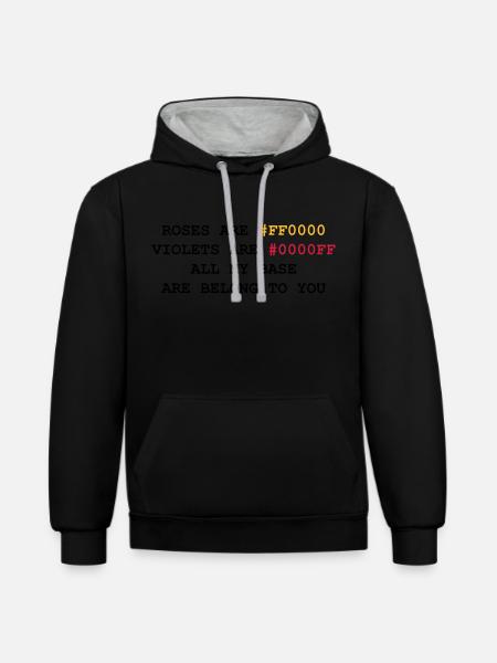 NERD HUMOR: Love letter - Contrast hoodie - black/heather grey
