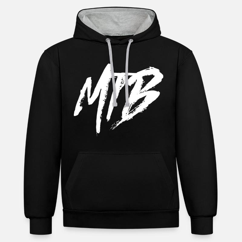 VTT VTT VTT VTT - Sweat à capuche contrasté - noir/gris chiné