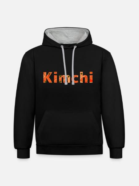 Kimchi - Contrast hoodie - black/heather grey
