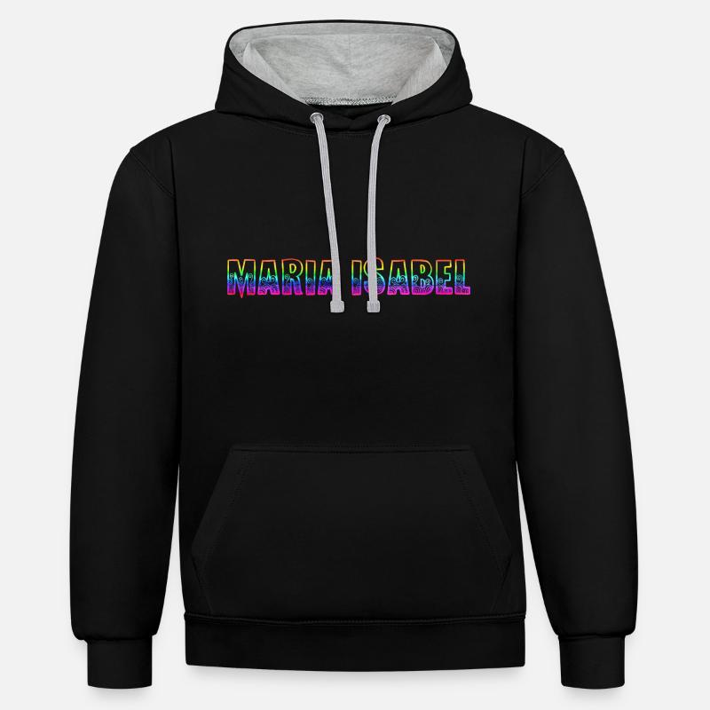 Maria Isabel RS Arc-en-ciel - Sweat à capuche contrasté - noir/gris chiné