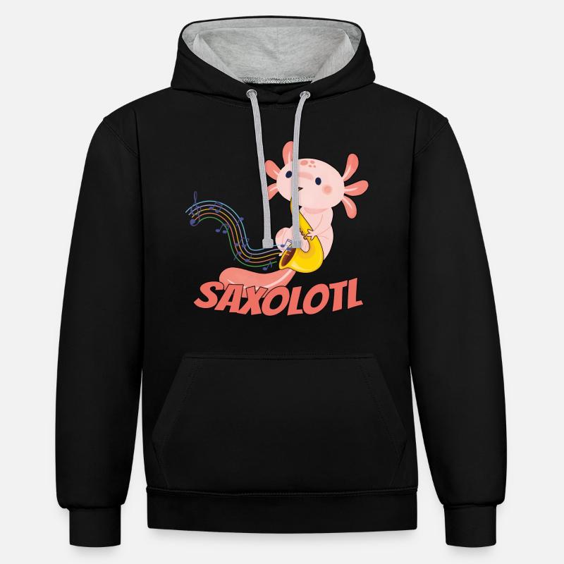 Saxolotl - Sweat à capuche contrasté - undefined