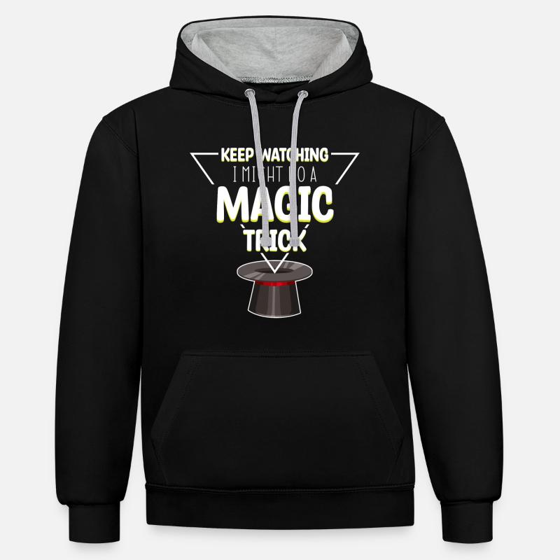 Magic Magic Magic Hat - Contrast hoodie - black/heather grey