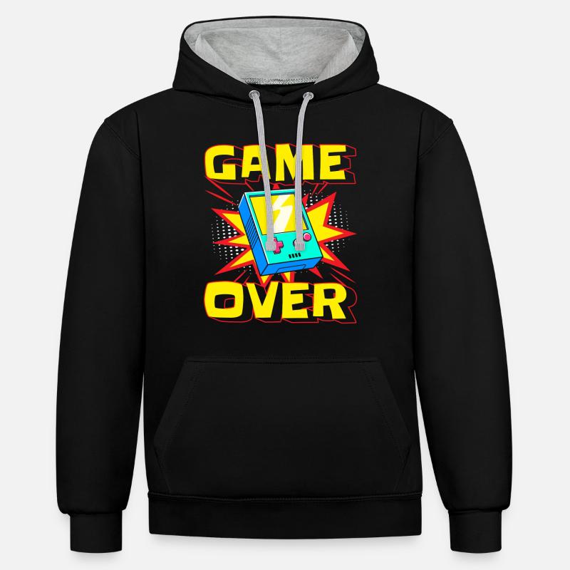 Comicstyle Style Pow! - Sweat à capuche contrasté - noir/gris chiné