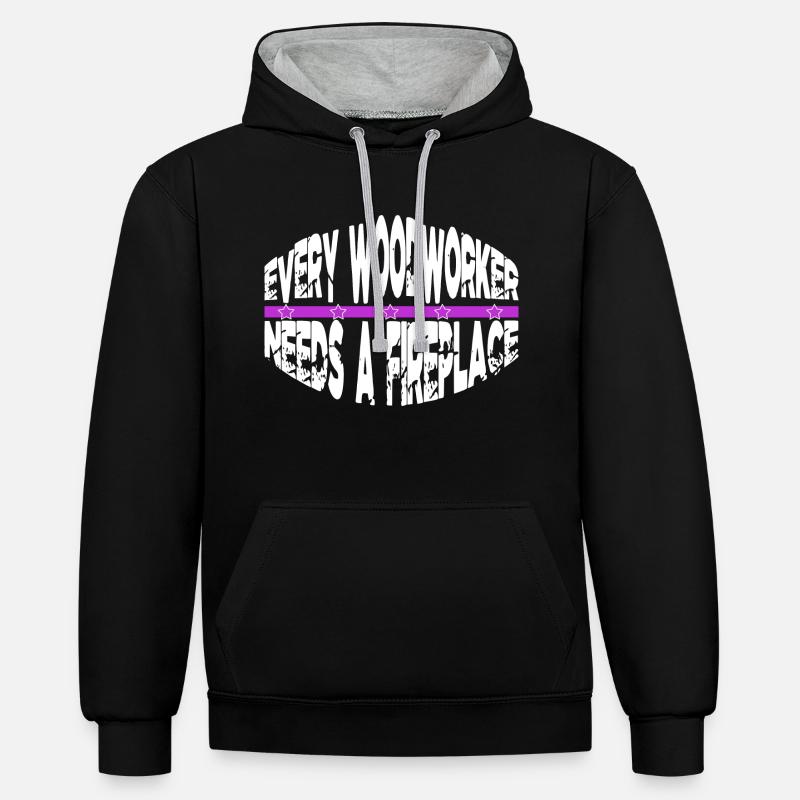 Carpenter Carpenter Tshirts Apprentice - Contrast hoodie - black/heather grey
