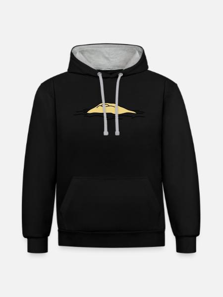 Island - Contrast hoodie - black/heather grey