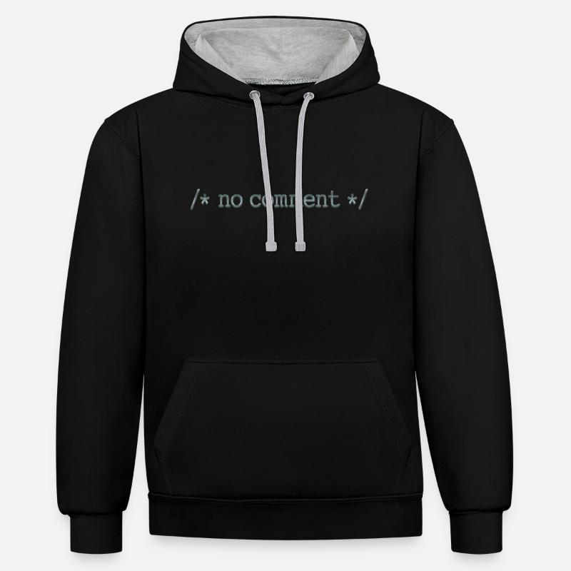 Hacking hackers hacker computer cybersecurity - Contrast hoodie - black/heather grey