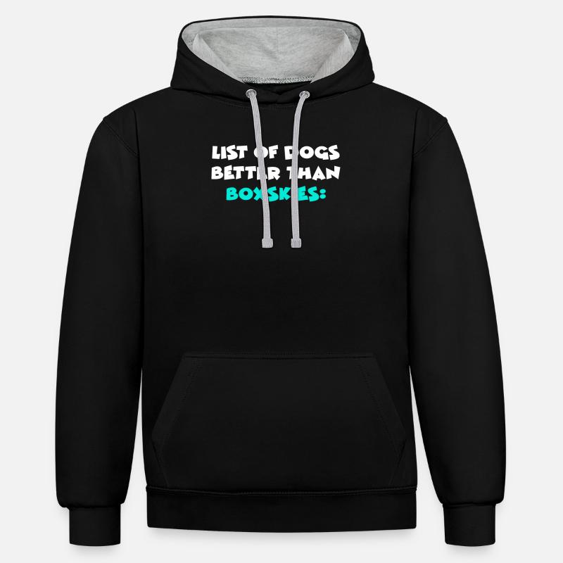 Skis de boxe - Sweat à capuche contrasté - noir/gris chiné