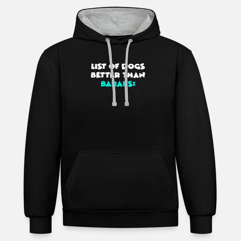 Baraks - Sweat à capuche contrasté - noir/gris chiné
