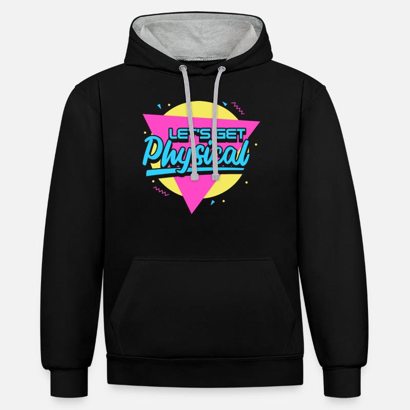 Rendons-nous physiques - Sweat à capuche contrasté - noir/gris chiné