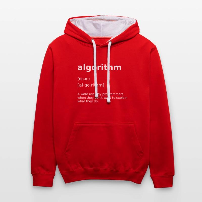 Programmieren Informatik Computer Algorithmus Kontrast-Hoodie