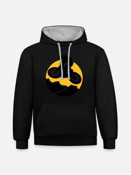 MountainBiker3 - Contrast hoodie - black/heather grey