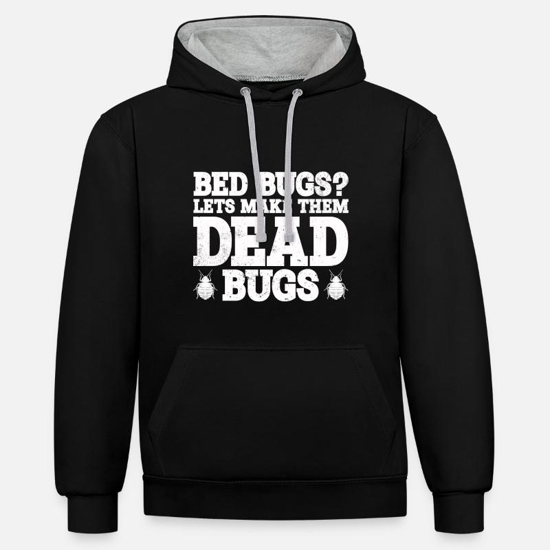 Schädlingsbekämpfung - Kontrast-Hoodie - Schwarz/Grau meliert