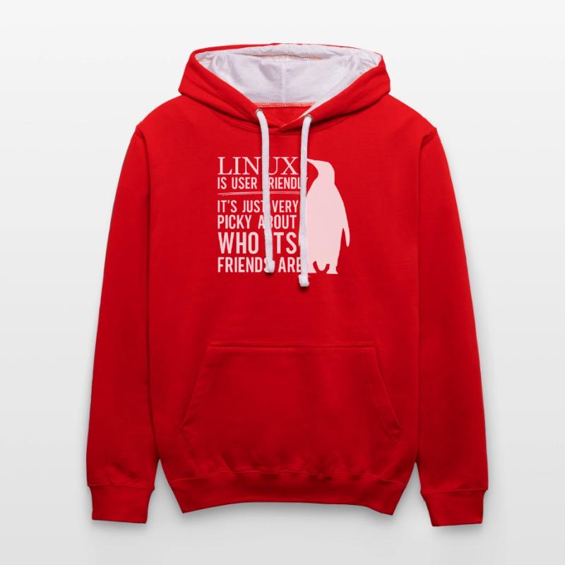 Linux Is User Friendly - Cloud Computing Engineer Kontrast-Hoodie