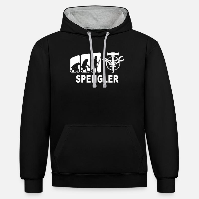 Bauspengler Evolution Spengler - Sweat à capuche contrasté - noir/gris chiné