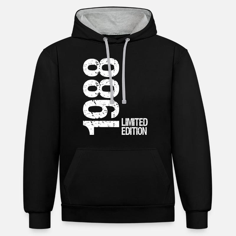 1988 Édition limitée - Sweat à capuche contrasté - noir/gris chiné