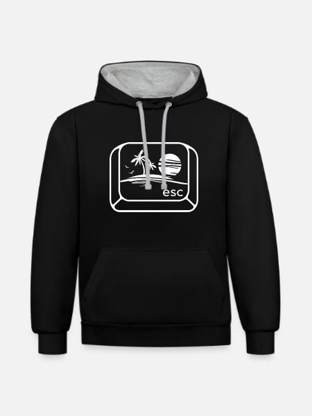 ESC Holidays - Contrast hoodie - black/heather grey