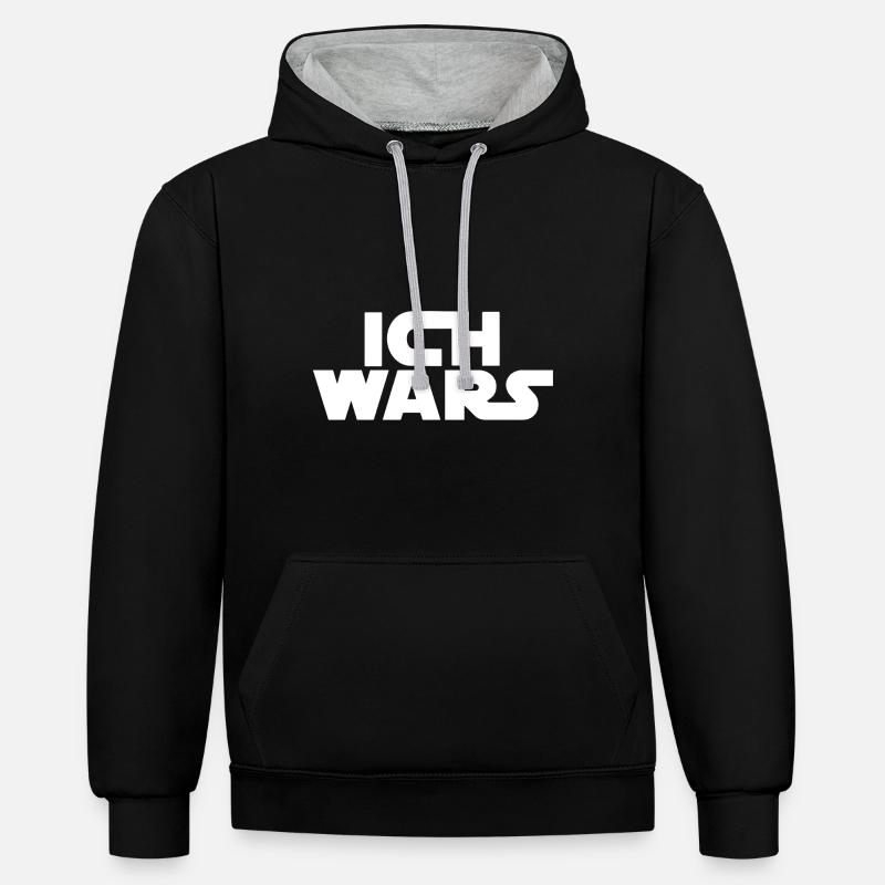 J’ai été wars - Sweat à capuche contrasté - noir/gris chiné