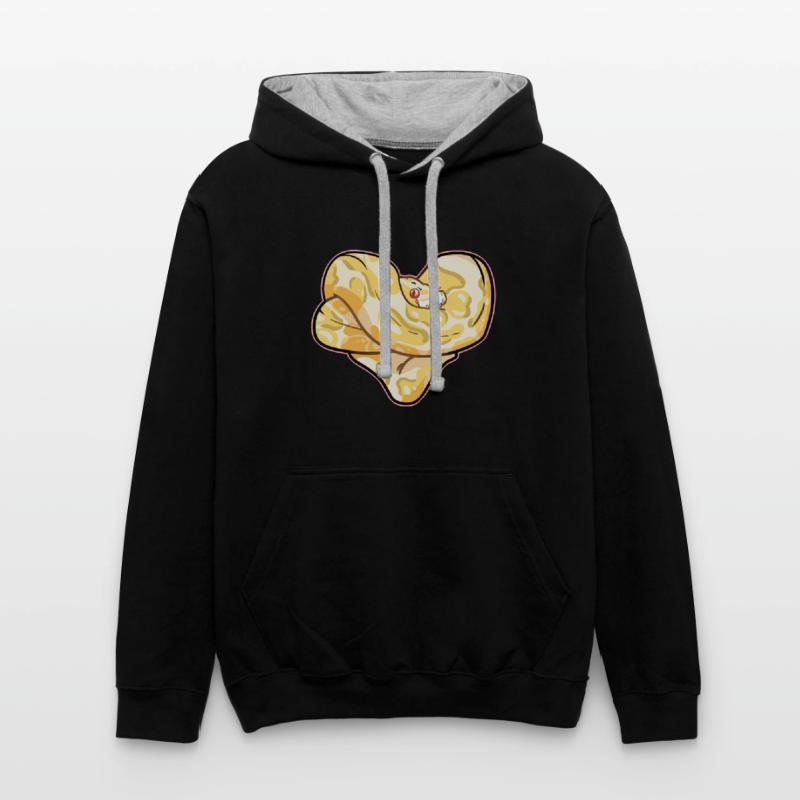 Python heart Contrast hoodie
