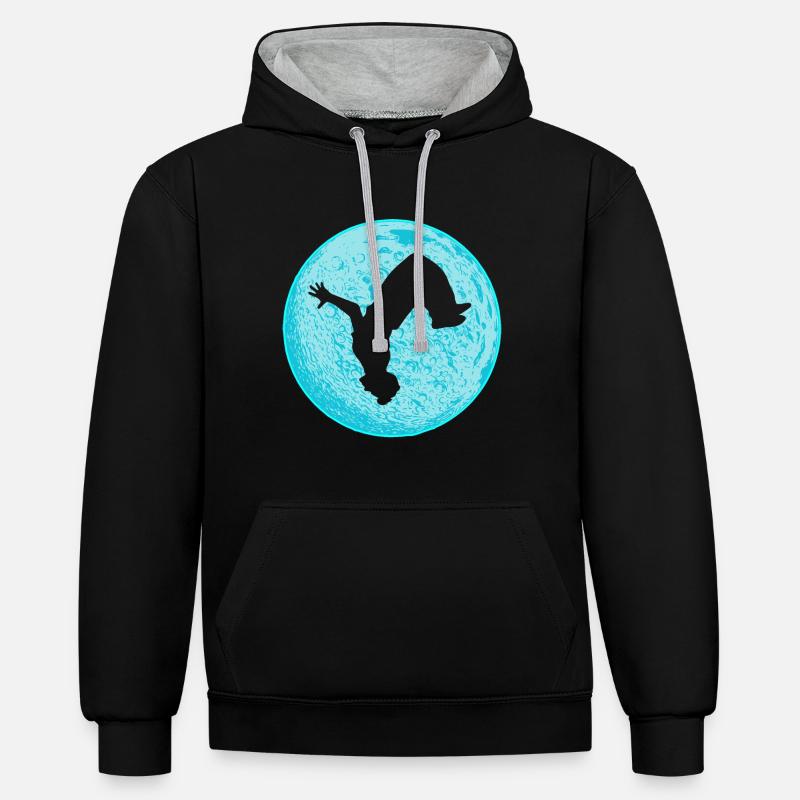 Parkour Freerunning Backflip Acrobat Freestyle - Sweat à capuche contrasté - noir/gris chiné