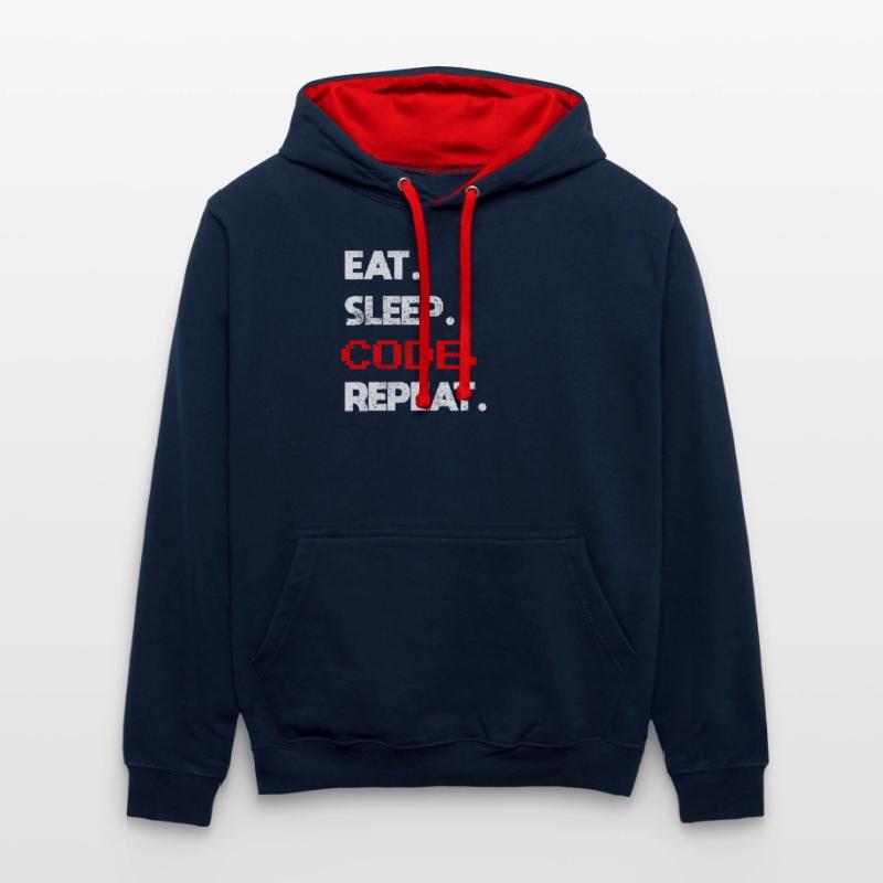 Coder programmer Contrast hoodie