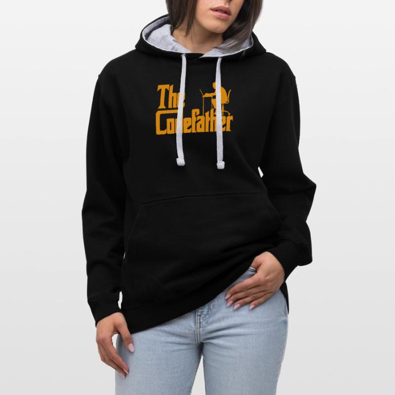 Developer Fun Saying The Codefather Coder Contrast hoodie