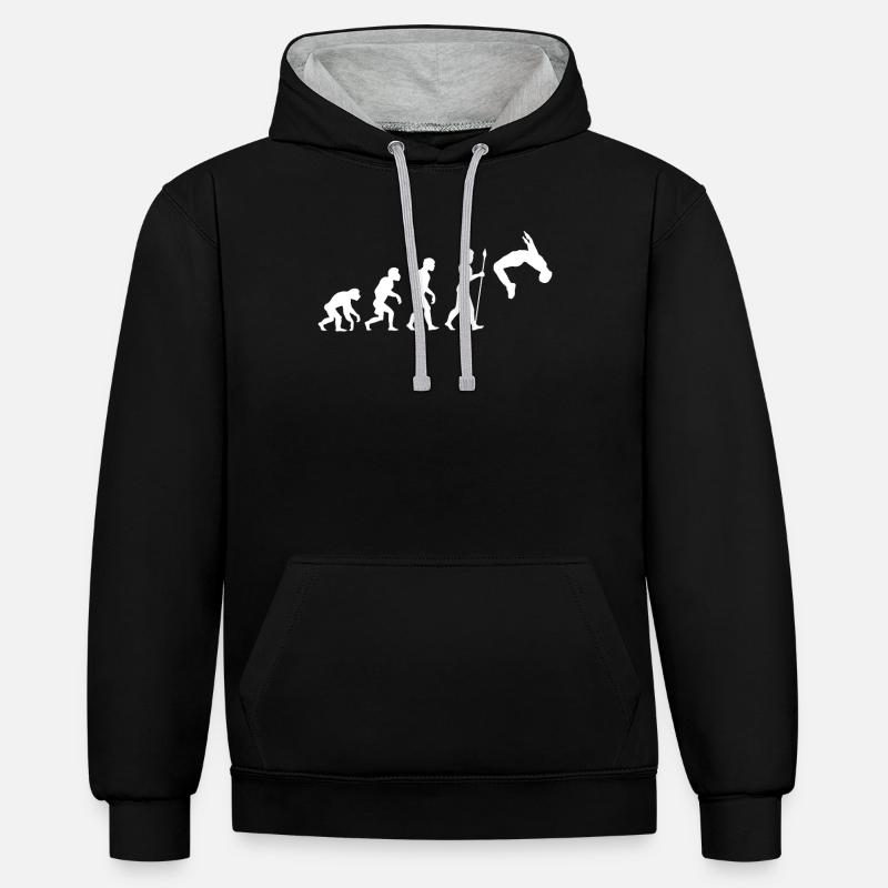Backflip Parkour Evolution - Sweat à capuche contrasté - noir/gris chiné