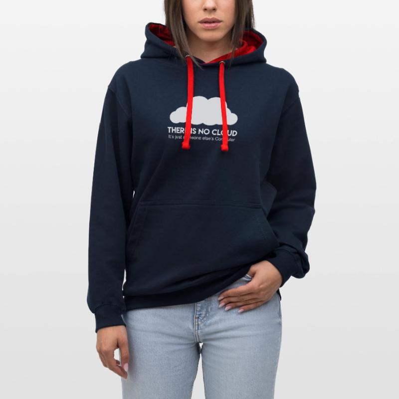 Server Cloud Saying Computer Scientist Coder Contrast hoodie