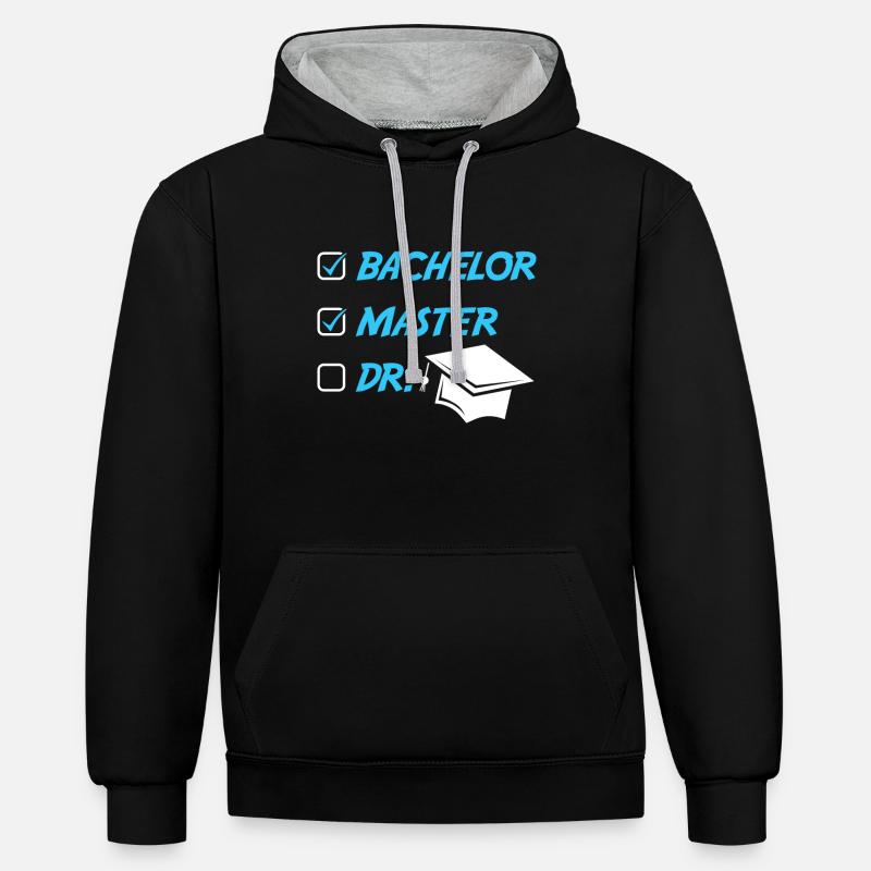 Master Hut Master Master 2022 - Sweat à capuche contrasté - noir/gris chiné