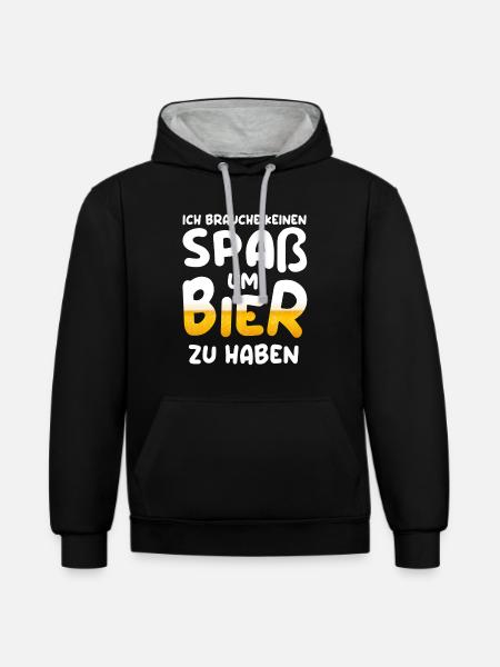 Nachbar Einzug Einweihungsparty Nachbarschaft - Kontrast-Hoodie - Schwarz/Grau meliert