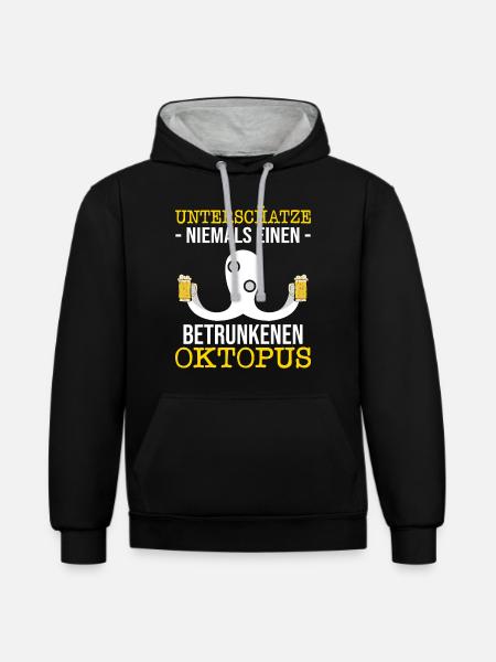 Nachbar Einzug Einweihungsparty Nachbarschaft - Kontrast-Hoodie - Schwarz/Grau meliert