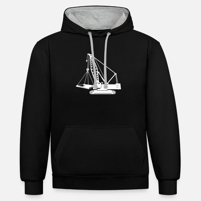 Grutier Grutier - Sweat à capuche contrasté - noir/gris chiné