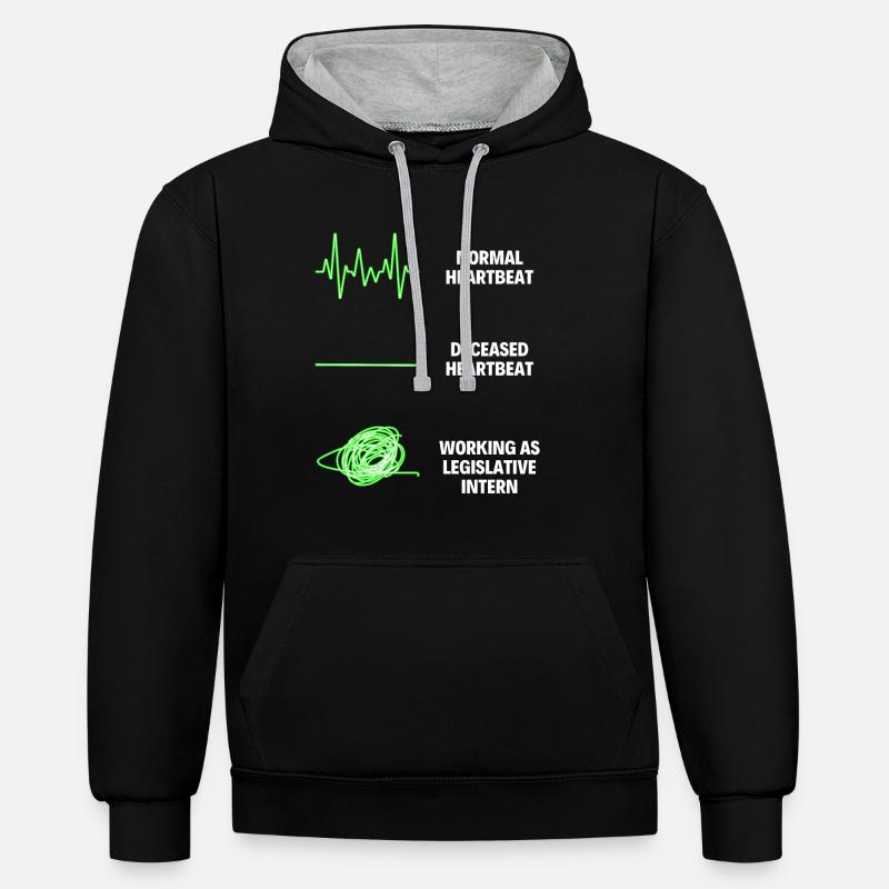 Legislative Intern Assistant Legislative - Contrast hoodie - black/heather grey